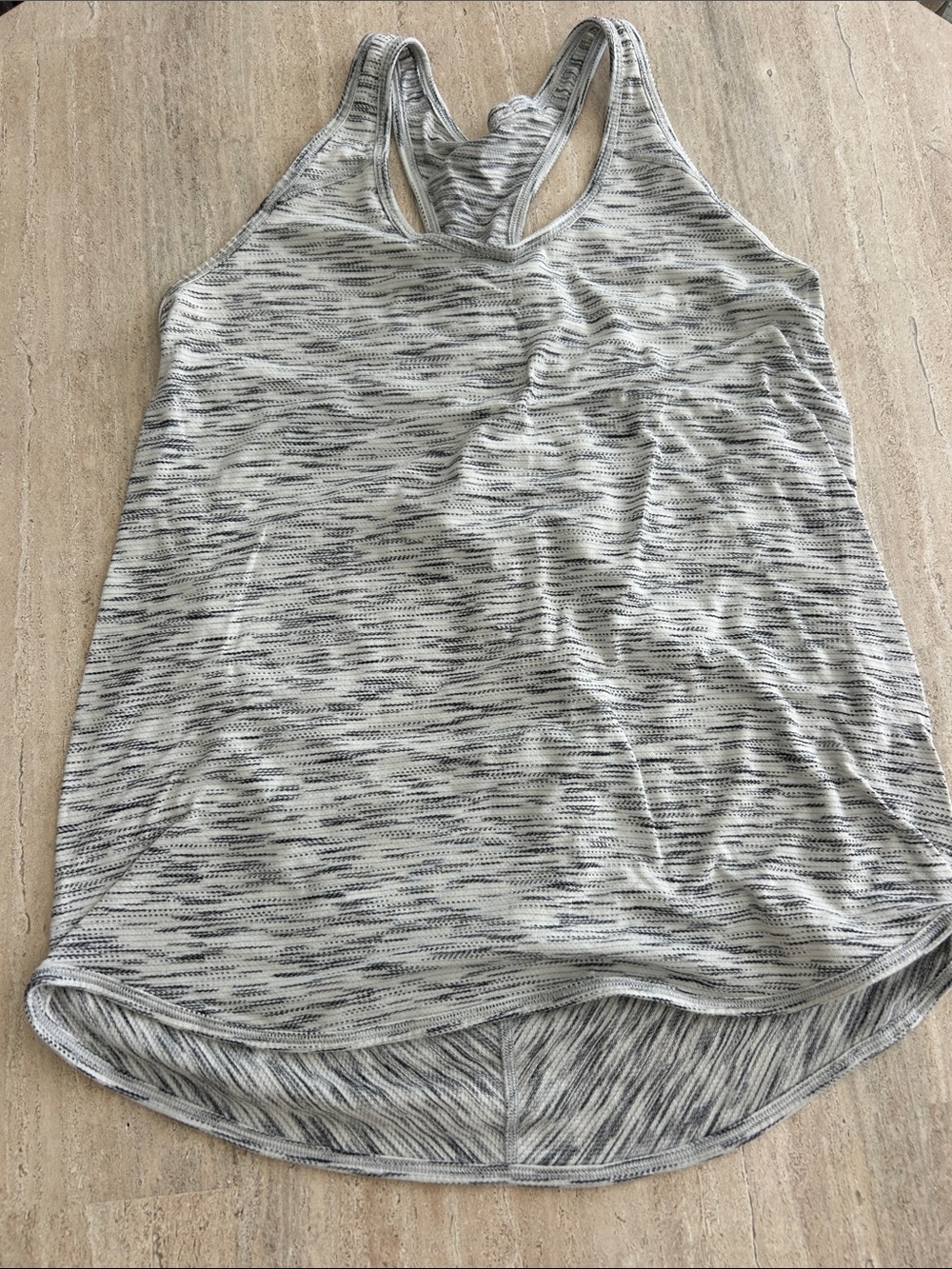 lululemon athletica Heathered Light Gray Racerback Tank